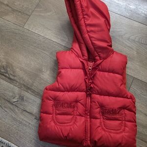 Old Navy Kids Bright Red Hooded Vest